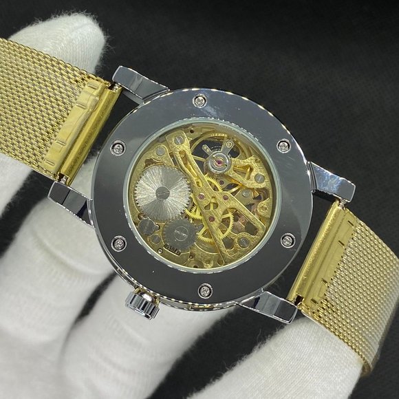 Men's Full Automatic & Mechanical Movement Luxury Style Gold Color Watch - Picture 6 of 6